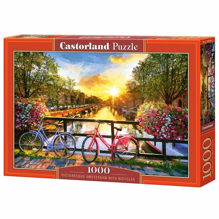 CASTORLAND Picturesque Amsterdam with Bicycles Jigsaw Puzzle - 1000 Piece C-104536-2